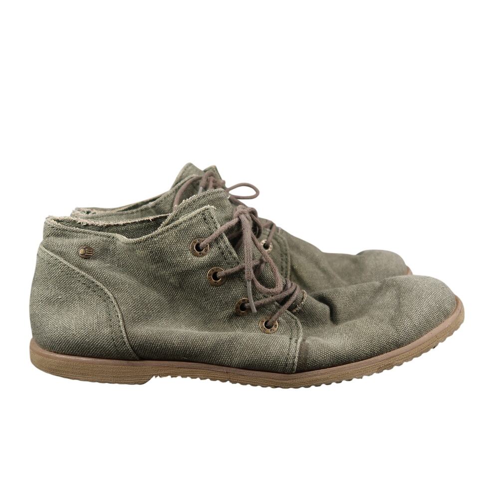 Bearpaw Shoes Womens 11 Chukka Boot Sneakers Casual Lace Up Fabric Green Comfort